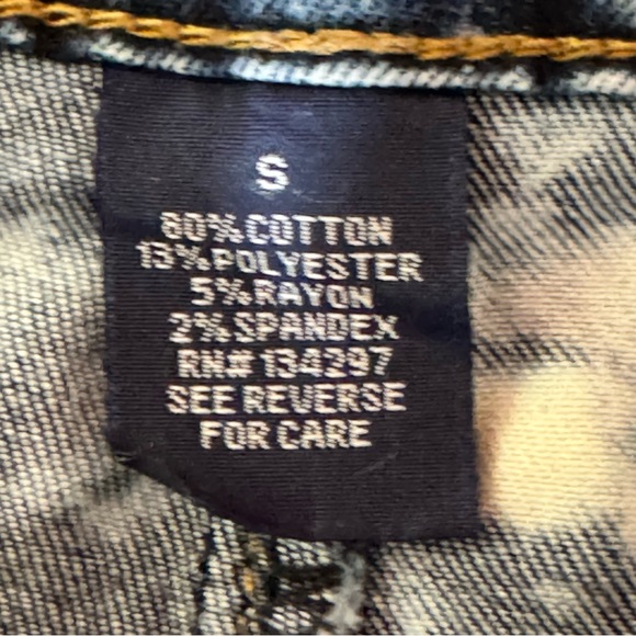 BLUE FAITH. Distressed Jean Skirt. Button Closure. Size Small. Two front… - Picture 8 of 14